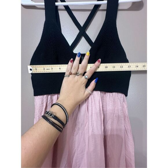 NWOT By Anthropologie Knit Twofer Midi Crochet Bust Empire Waist Dress Women's - Picture 6 of 11